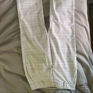 Under Armour Men's Performance Plaid Golf Pants 32 x 32 White 208603